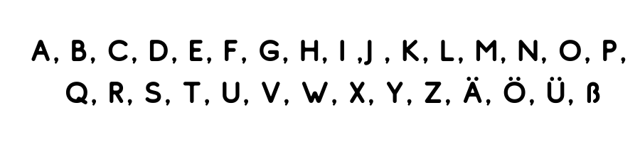 deutsches Alphabet